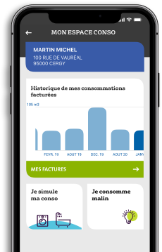 App consommations eau Veolia